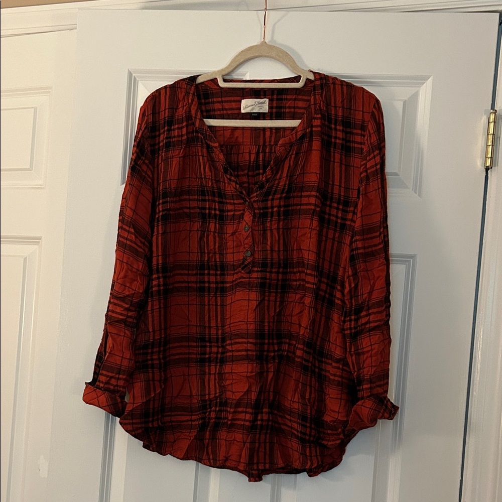 Universal Thread (Xl) Orange Flannel - image 1